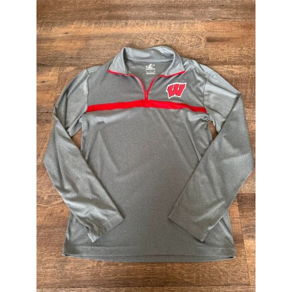 Wisconsin badgers quarter zip thin longsleeve